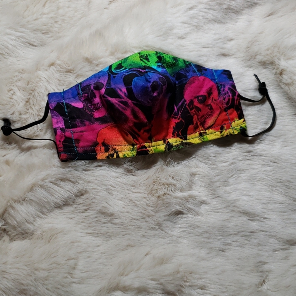 Rainbow Skulls Large face mask Nonmedical